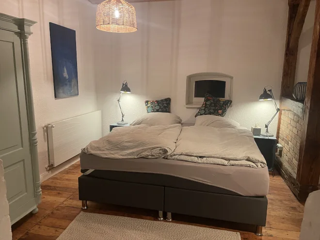Boxspringbett in der Ferienwohnung